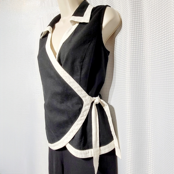 VTG 80s Chadwick's Linen Wrap Blouse Women's (12) - Picture 3 of 6